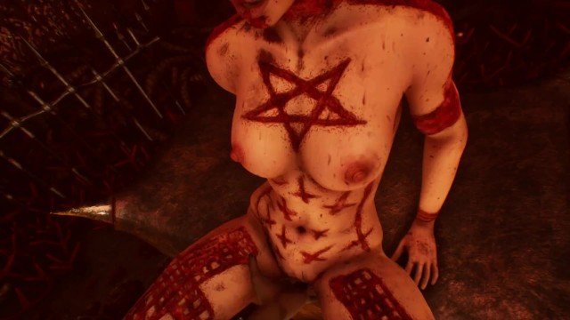  【3D】魅魔和怪物女孩在地狱中激情啪啪 